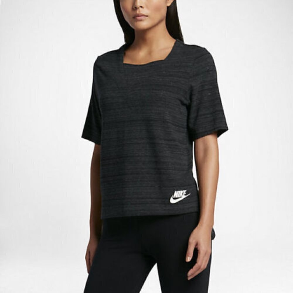 Nike Sportswear Advance 15 Gray Short Sleeve Athletic Top M
